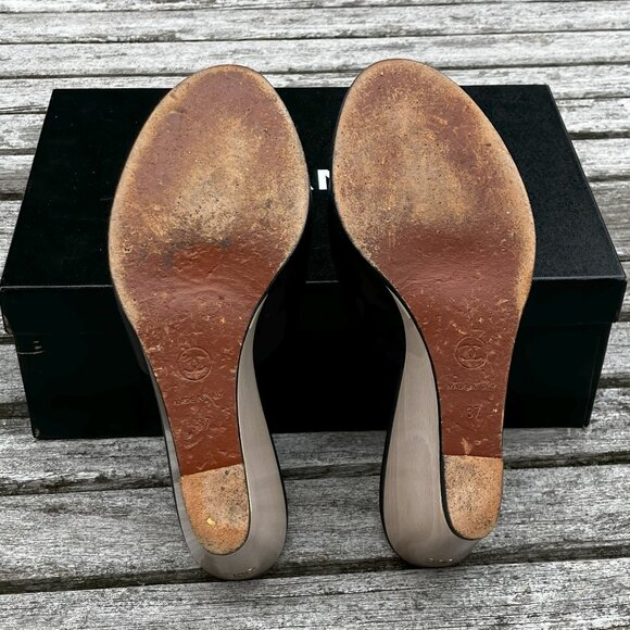 AUTHENTIC CHANEL Black Wedges - Picture 10 of 11